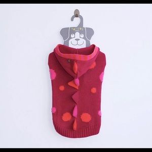 SOLD Dino Pink Dog Sweater size Medium